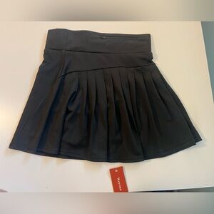 Classic Black Tennis Pleated Skort